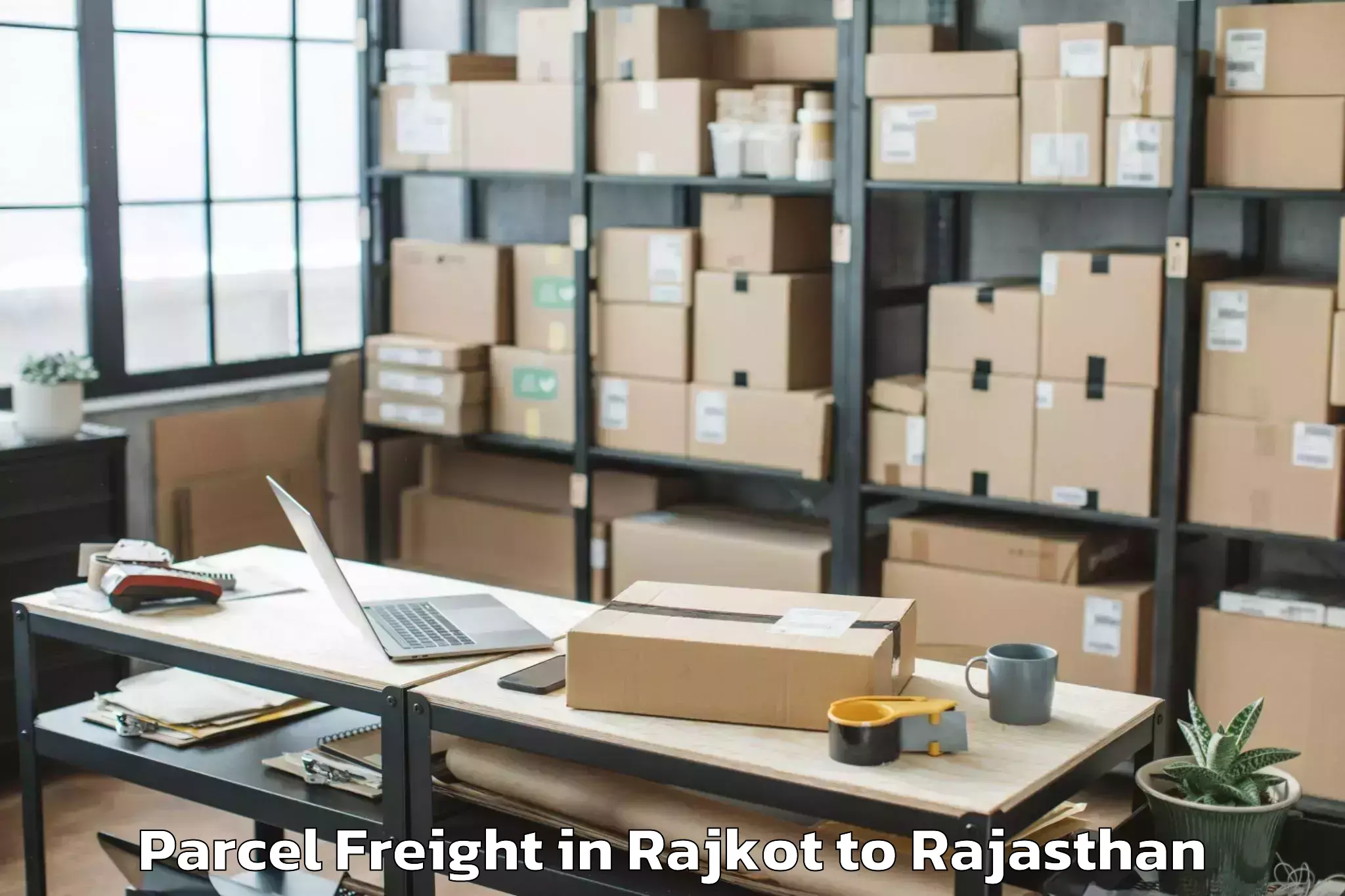 Leading Rajkot to Poornima University Jaipur Parcel Freight Provider